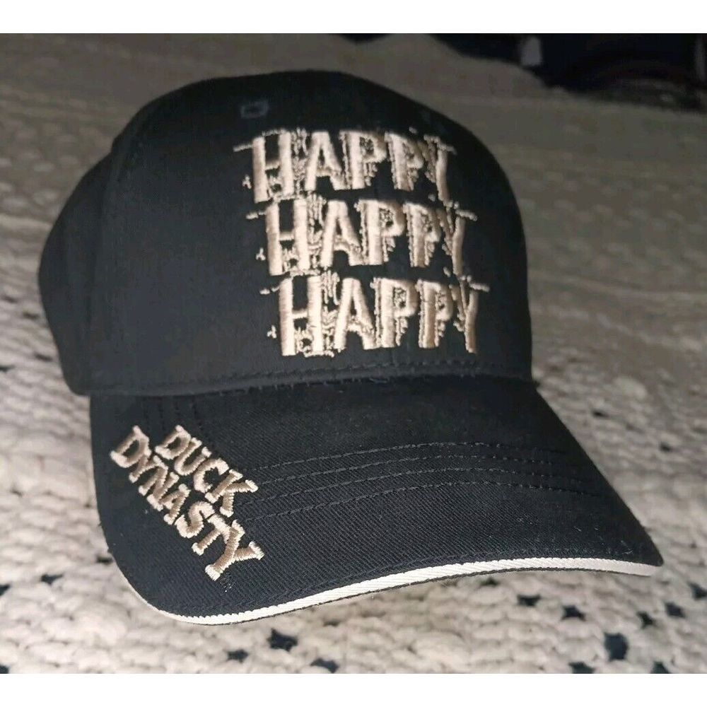 Duck Dynasty Hat A&E TV Series Authentic Original Happy Happy Happy‎ Black Cap